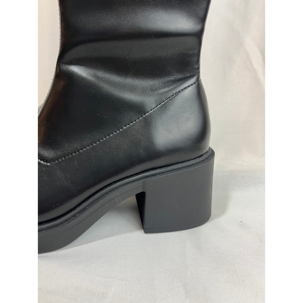 Wild Fable Womens Black Knee High Block Heel Square Toe Boots Size 8 NEW - Picture 2 of 7